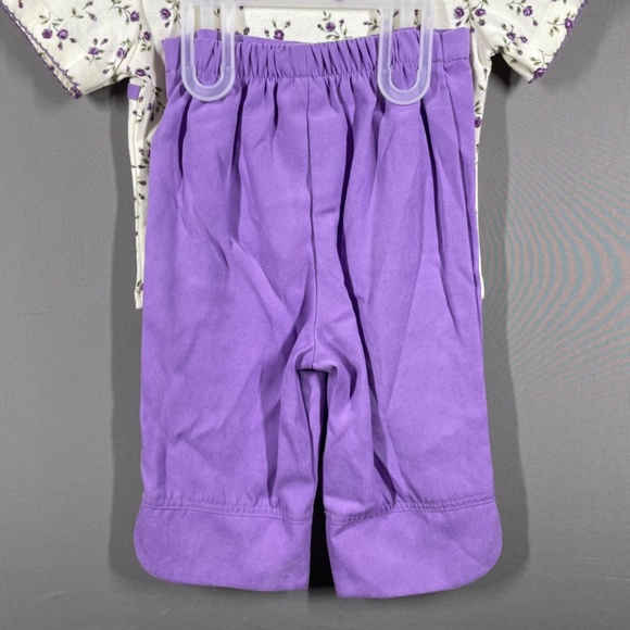 NEW Vintage McDonalds McKids Shirt Pants Set Girls 18 Months purple floral 90s - Picture 10 of 13